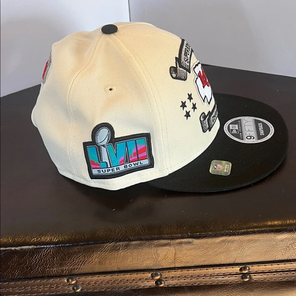 New Era Kansas City Chiefs Super Bowl LVII Champions Hat - Cream and Black